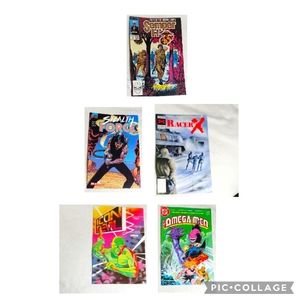 Dc comics,now comics,Malibu graphics,optics comics,marvel comics.